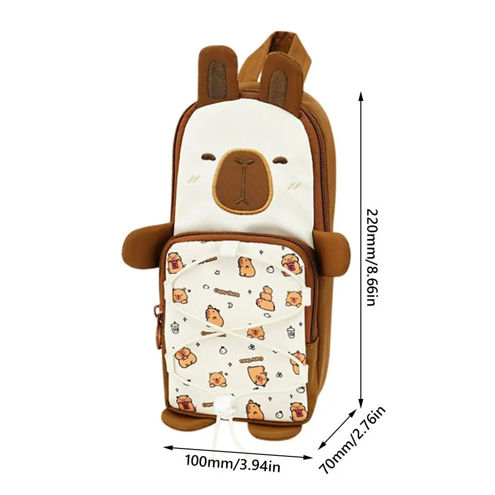 Astuccio per penne Capybara di alta qualità Astuccio multifunzionale per matite di grande capacità Scatola per penne con design con coulisse