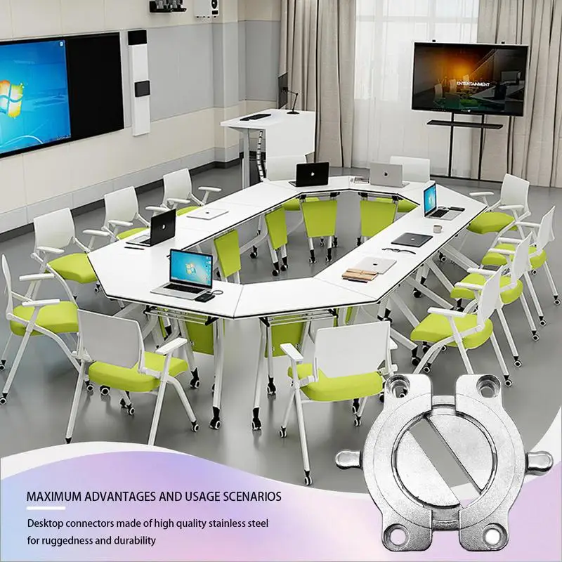 Desktop Fastener Jointer Hardware Heavy Duty Desk Top Fastener Sturdy Desktop Connector Figure Table Top Brackets For Conference