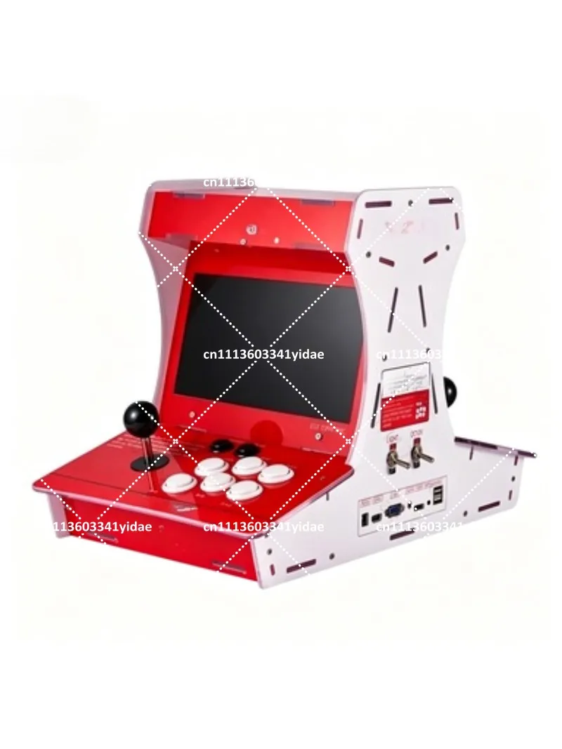 Mini Arcade Joystick Game Console for Two Players, Home Nostalgic Desktop Retro Fighting Machine