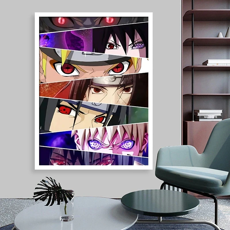 Japanese Anime Peripherals Canvas Painting Dragon Ball One Piece Naruto Hunter Eye Mural Poster Wall Art Picture Decoration Gift - Image 4