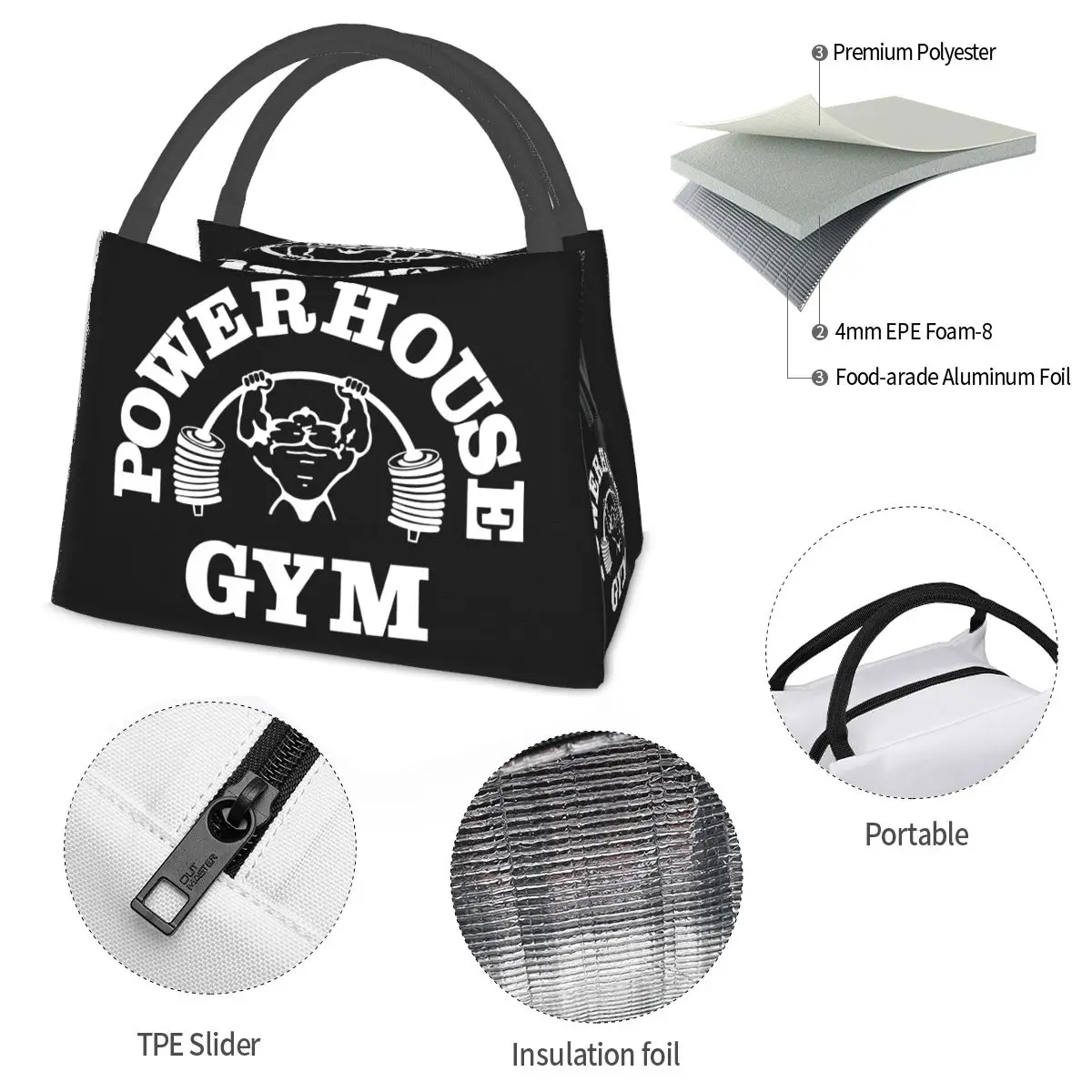 Powerhouse Gym Portable insulation bag for Cooler Food Office Pinic Container