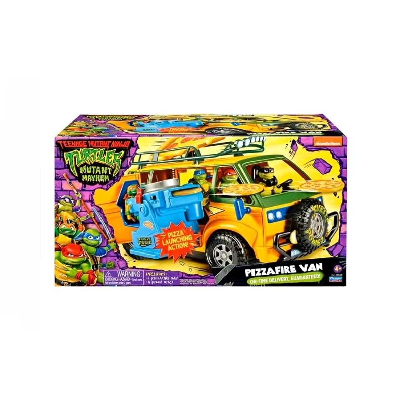 

Green Ninjas Turtle Film Version Pizza Truck Joint Mobility Raphaels Leonardos Motorcycle Doll Figures Boy's Birthday Gift