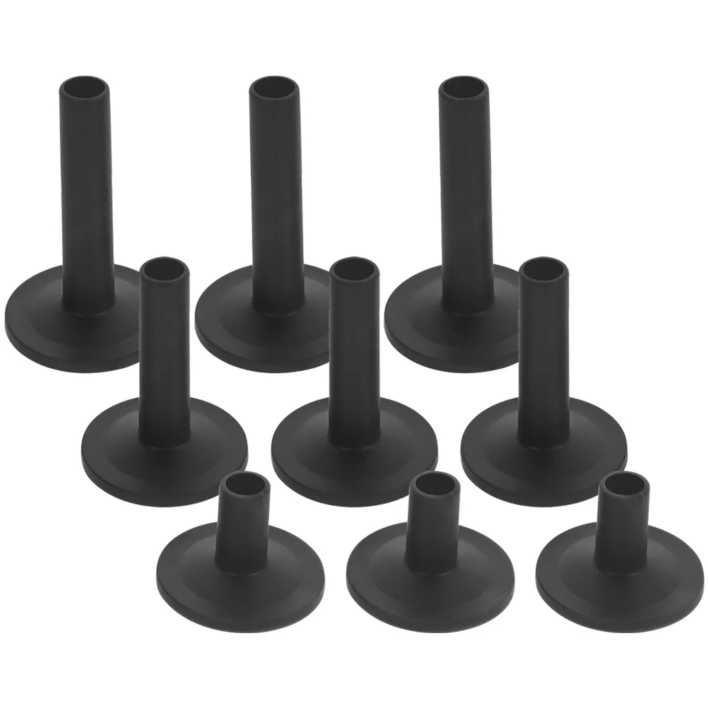 

9Pcs Flanged Cymbal Sleeves Drum Cymbal Stands Compatible Durable Rust-Proof Plastic Accessory Drum Kit Casing Tool