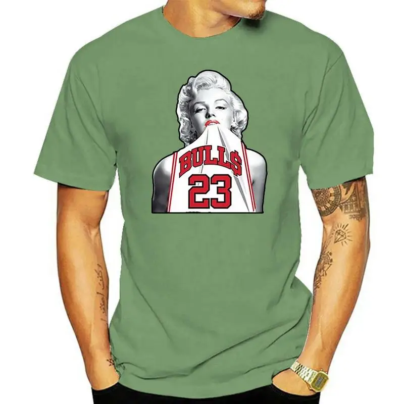 Newest Men's Fashion Fashion Short Sleeve Sale 100 % Cotton Unisex T-Shirt Marilyn Monroe Bulls 23 Michael