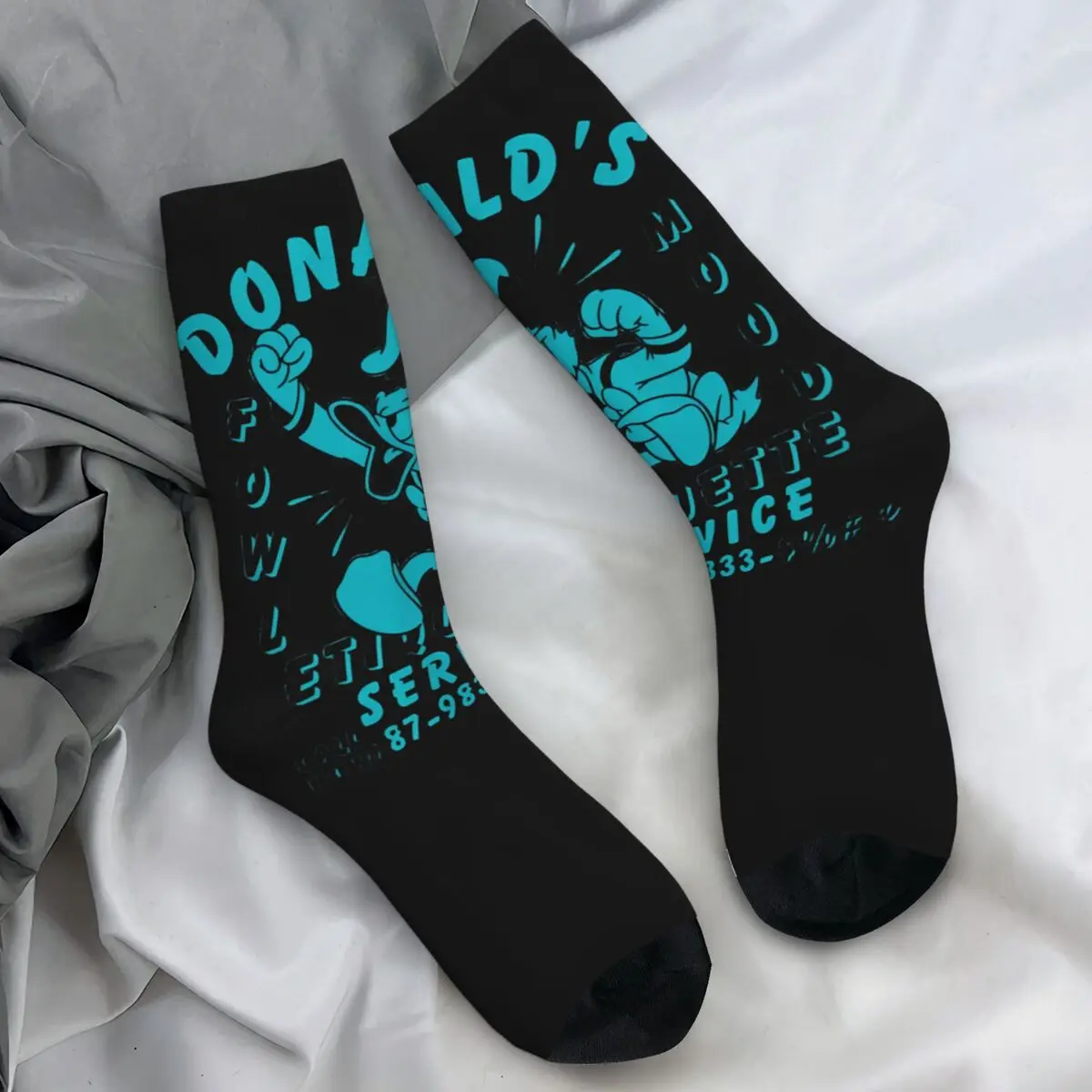 

Women Men Socks Donald Duck vintage Stockings Autumn Novelty High Quality Socks Graphic Outdoor Sports Anti Skid Socks