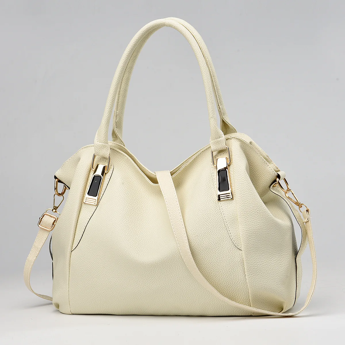 Bolso Hobo de gran capacidad para mujer, bandolera de cuero suave, estilo grande