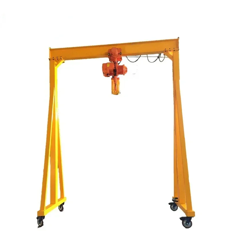Mini portable movable Customized Capacity 1 2 3 5 10 ton Gantry Crane with manual/ electric chain hoist Hot sales