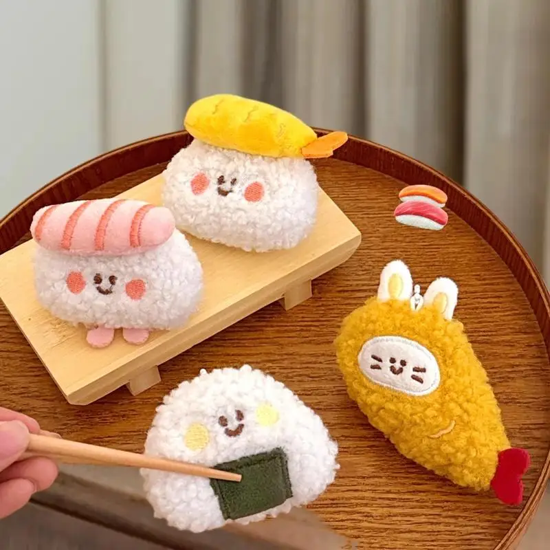 

Adorable Soft Food Shaped Keyring Sushi Hanging Decor Backpack Charm Novelty Gift