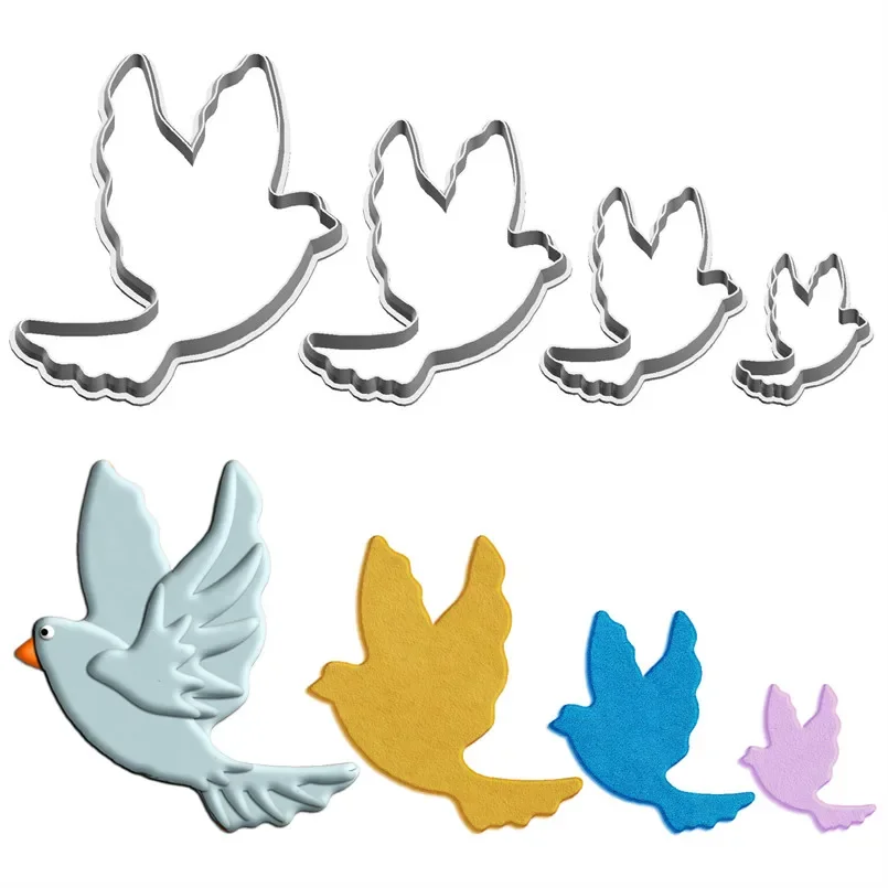 Cartoon Flying Animals,Peace Dove,Plastic Molds,Biscuit Cake Decorating Pastry Fondant Cookie Cutter Tools