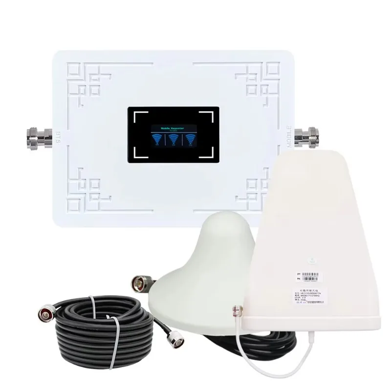 Tri band 2g 3g 4g 5G GSM Mobile Signal Repeaters 850/1700/1900mhz LTE Repeater   amplifier  With Indoor Outdoor Antenna