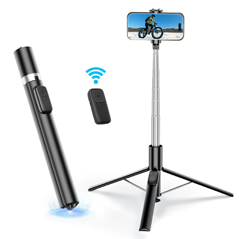 Handheld Selfie Stick 360° Rotation Foldable Tripod Stand Desktop Phone Holder With Bluetooth Remote for Shooting Live Streaming