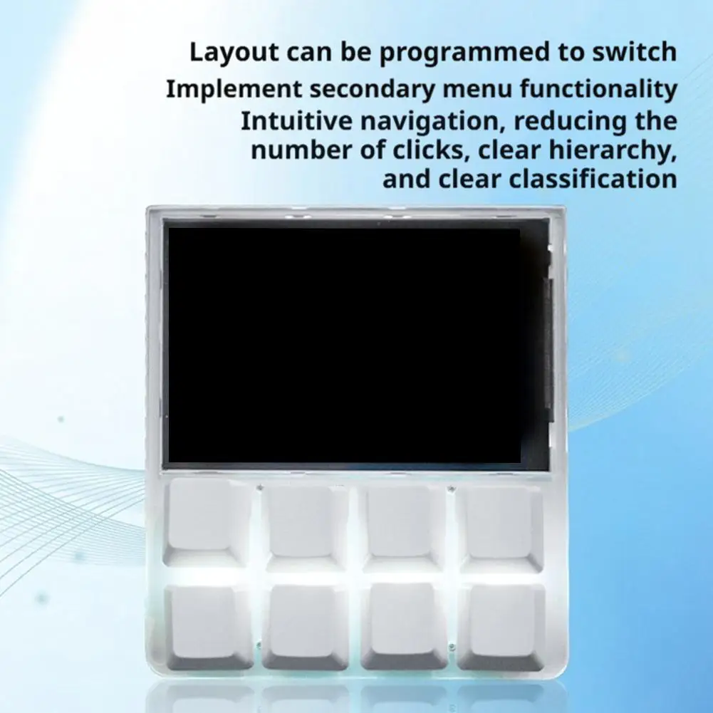 

Professional Designer Desktop Console,Mechanical Keyboard With Display Screen 8 Shortcut Keys USB Sub-Screen Tablet Laptop