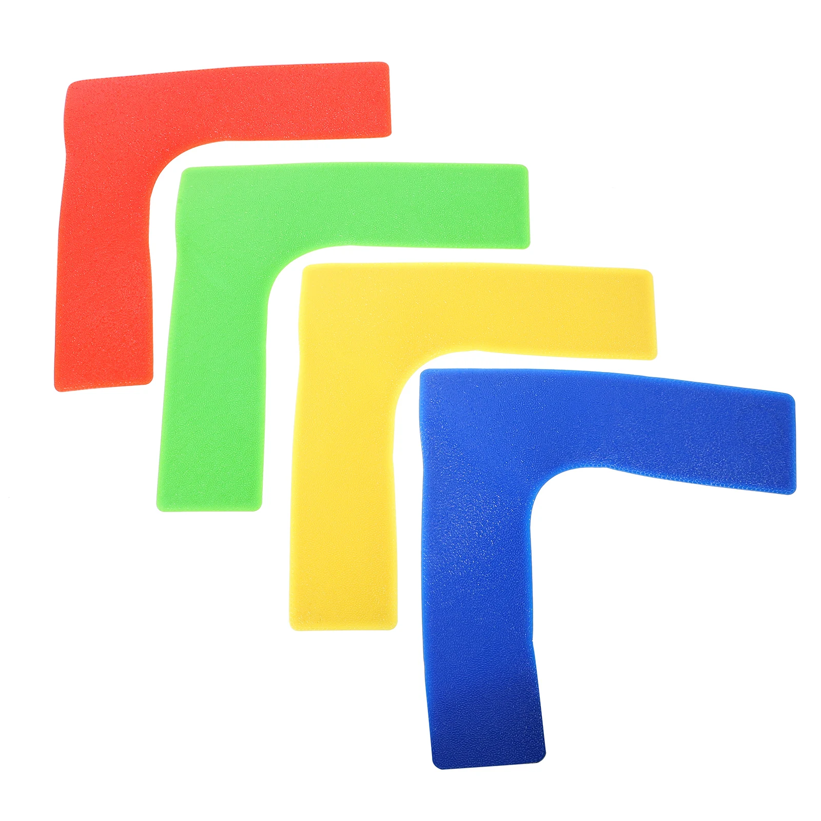 

4 pcs Tennis Court Line Markers Ground Stickers Sports Supplies Bright High Visibility Adhesive Anti Skid PVC Plastic for Indoor
