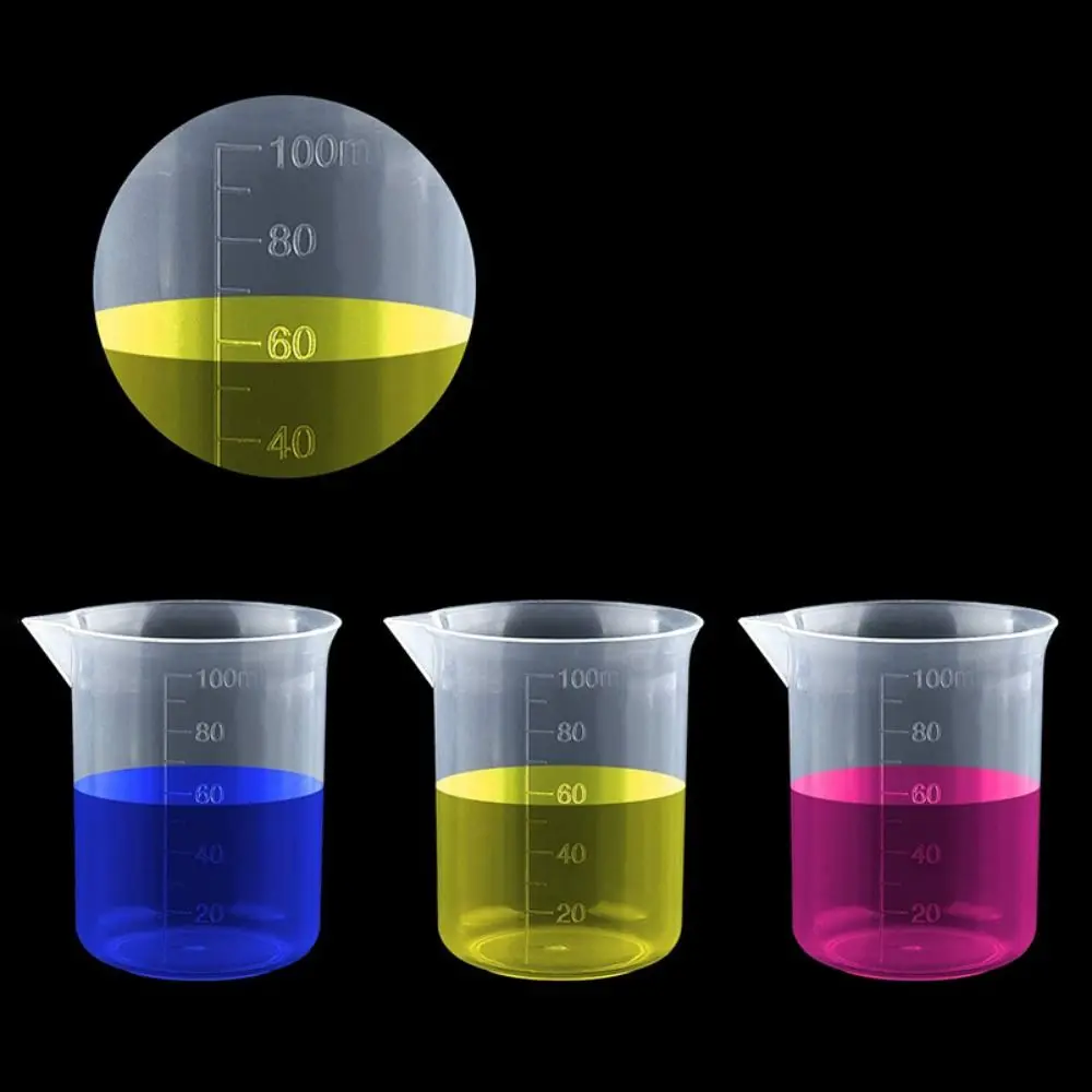 Multipurpose Thickened for Kitchen Laboratory Test with Scale Plastic Mixing Cups Measuring Cup Graduated Cylinder Beaker