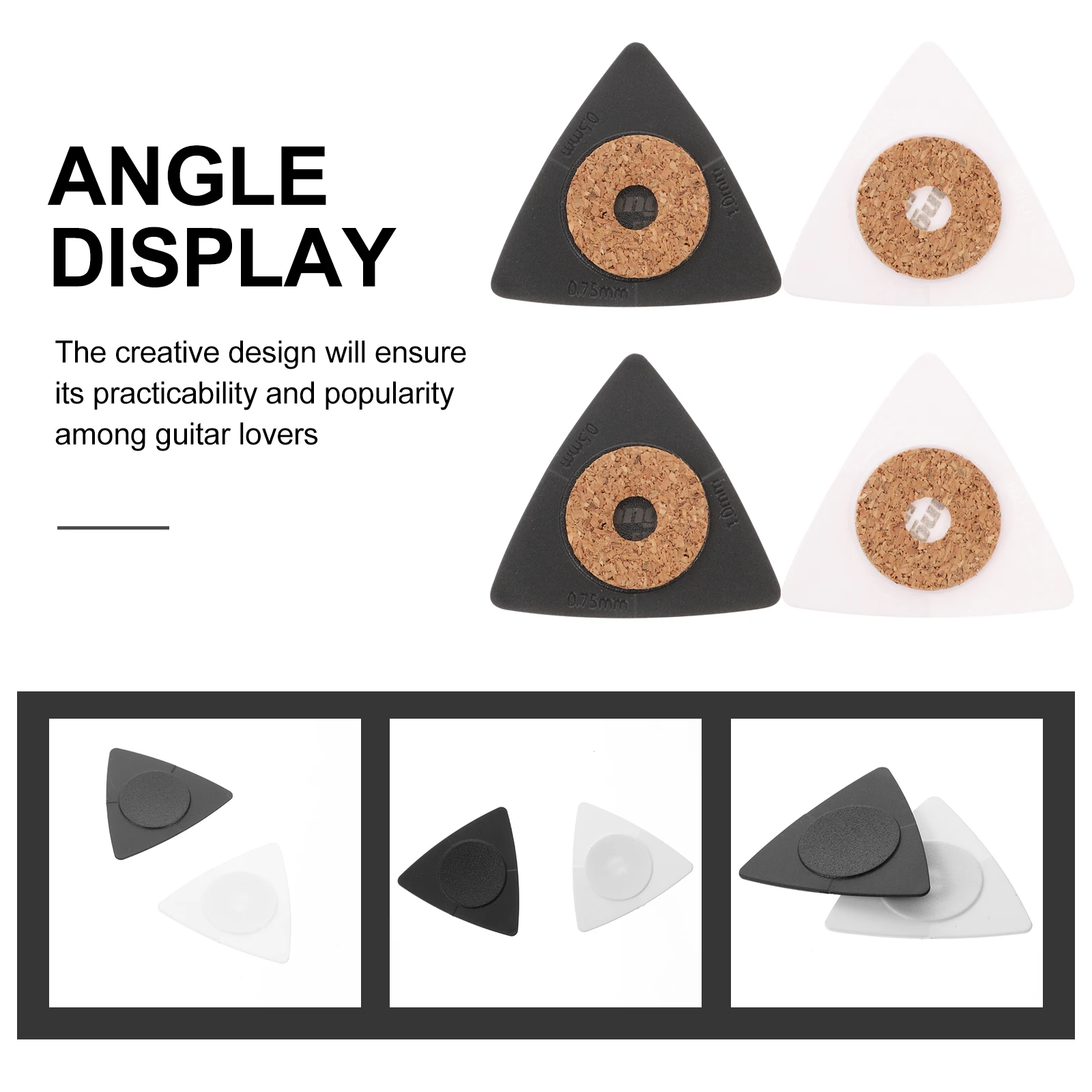 

Triangle Guitar Durable Creative Guitar Accessory Design Unique Shape Plectrum Practice Accessory Musical Instruments