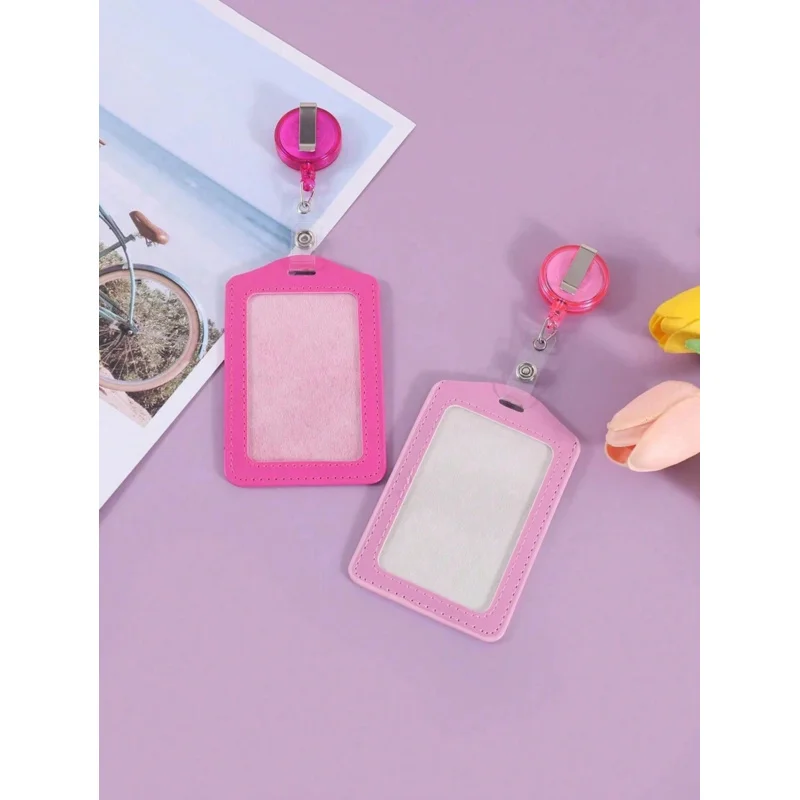 1 قطعة لوازم مكتبية ملحقات التعلم نسخة عمودية بطاقة حافلة بسيطة ومحمولة بطاقة وجبة الطالب بطاقة العمل بولي Leather الجلود