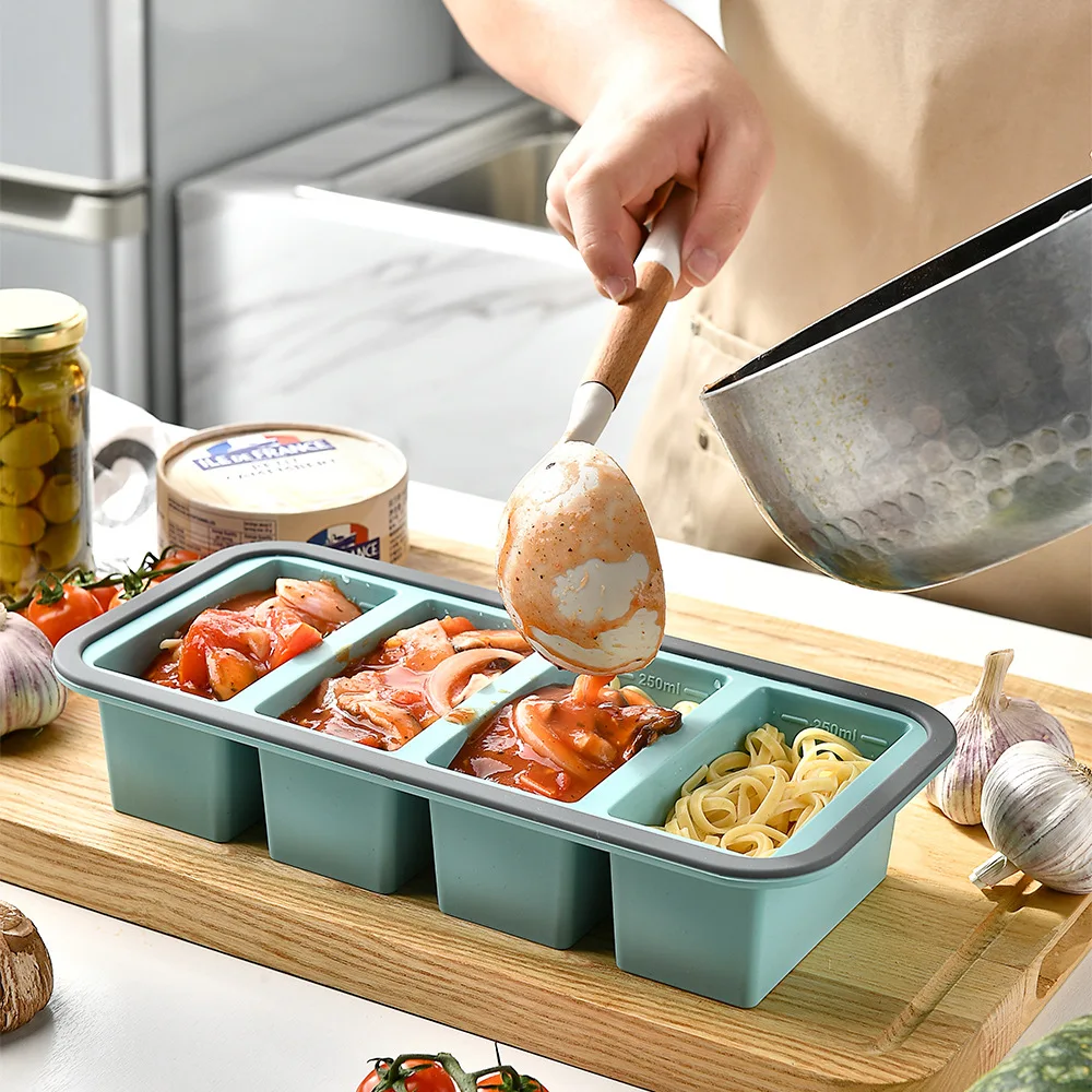 

Giant Large Silicone Ice Cube Tray Mold with Lid - New Freeze Preservation, Food Storage & Baking Kitchen Tool cubiteras formas