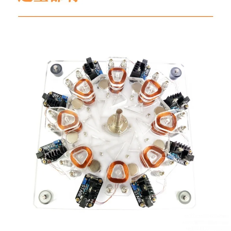 Transparent Case Disc Rotor Generator Experiment Model for School Physics Teaching