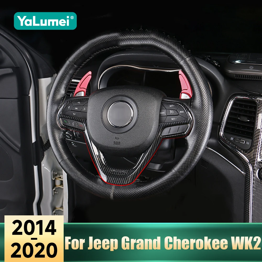 Für Jeep Grand Cherokee WK2 2014 2015 2016 2017 2018 2019 2020 ABS Auto Lenkrad Trim Pailletten Abdeckung Aufkleber Zubehör