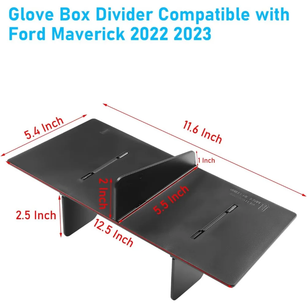 Glove Box Divider Center Console Organizer Storage Tray Compartment For Ford Maverick Glove Box Organizer 2022 2023 2024
