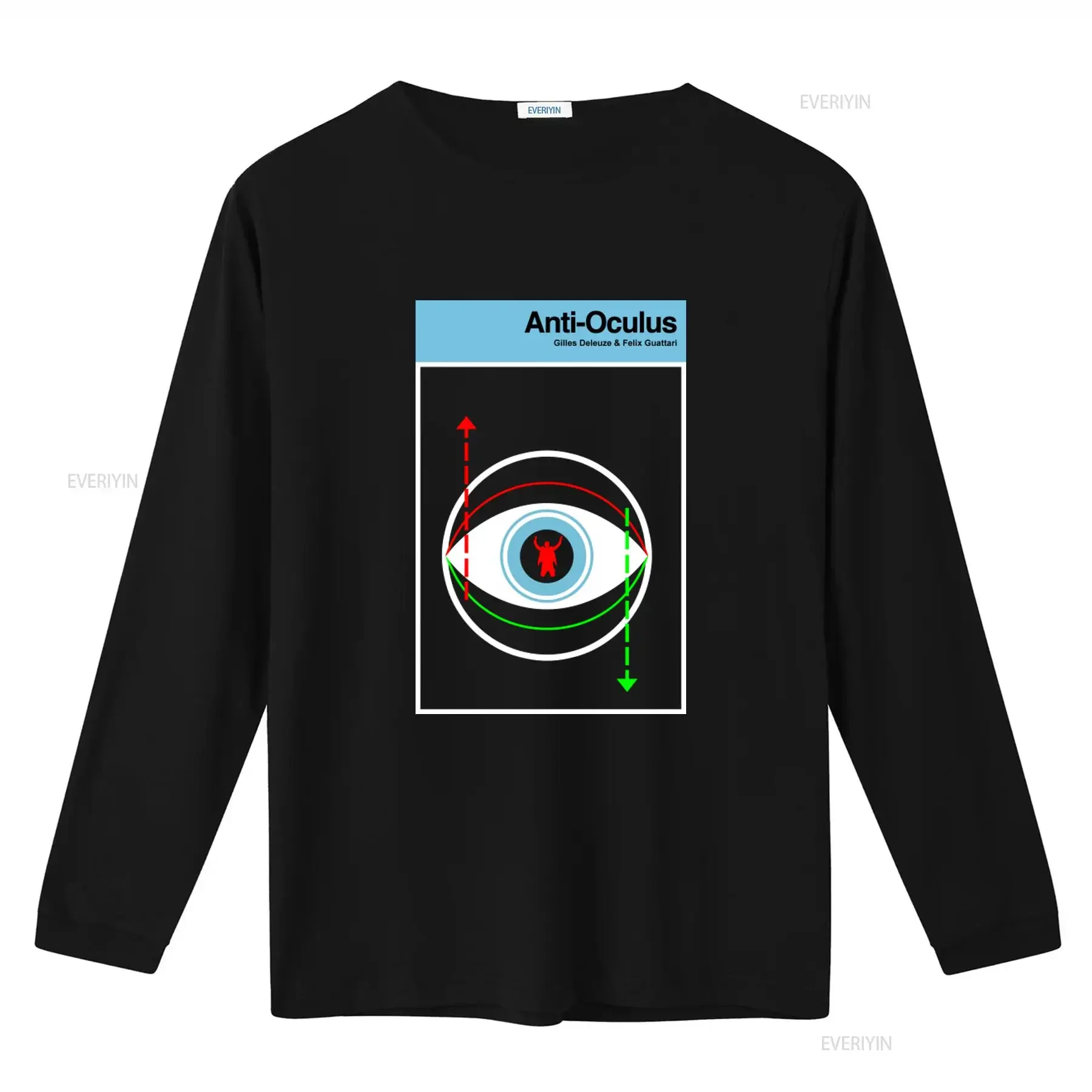 Deleuze and Guattari Retro Anti Oedipus Philosophy T shirt with Eye Symbol Design vintage Washed Slightly Stylish graphic