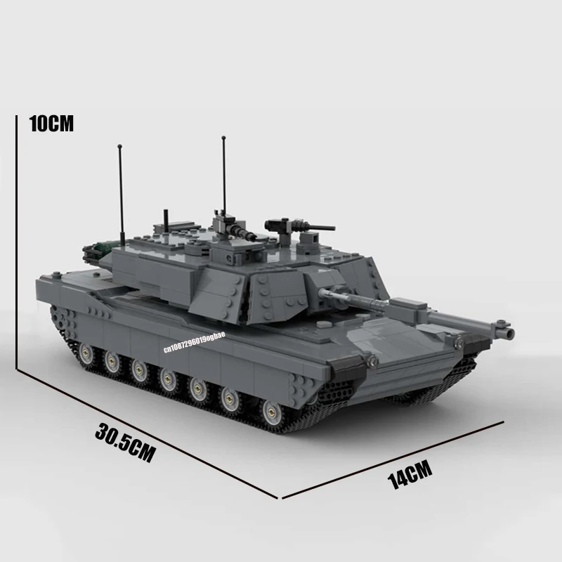 1564PCS WW2 Military MOC Abrams Main Battle Tank Model DIY creative ideas high-tech Child Toy christmas Gift Armored Car Blocks