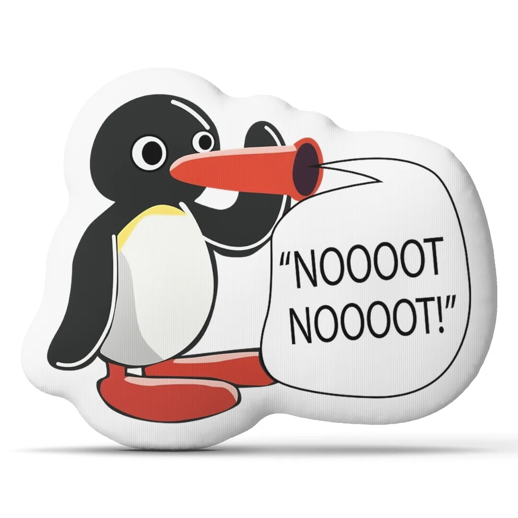 Funny Noot Noot Penguin Shaped Throw Pillow Stuffed Cushion Novelty Cartoon Accent Pillow for Sofa Bedroom Home Decor Office