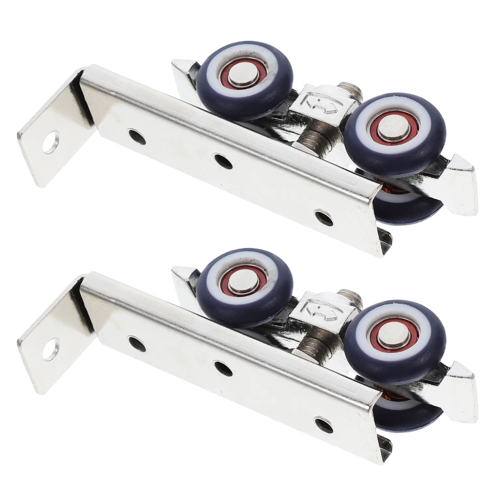 

2 Sets Zinc Alloy Sliding Wardrobe Door Rollers Smooth Rolling For Glass Shower Patio Closet Doors Durable Hardware Track Wheels