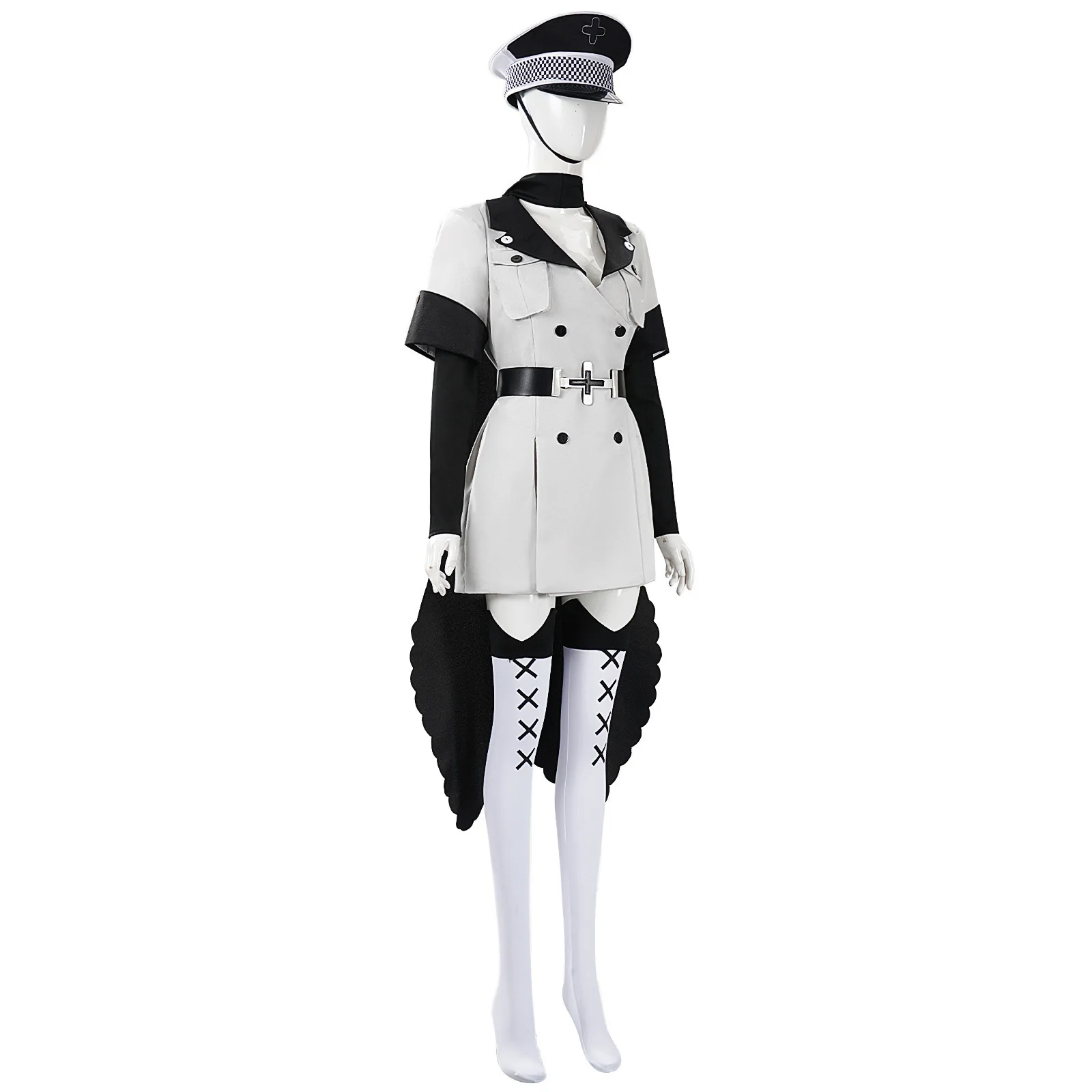 Anime Akame Ga Kill Esdeath Cosplay Costumes Hat Cape Belt General Hunting Uniform Halloween Stage Performance Outfit Set view 3