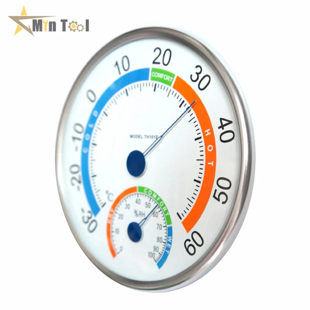 Stainless Steel Thermometer Hygrometer Street Thermometers Thermo-hygrometer Measuring Instruments Tool for Home Supply