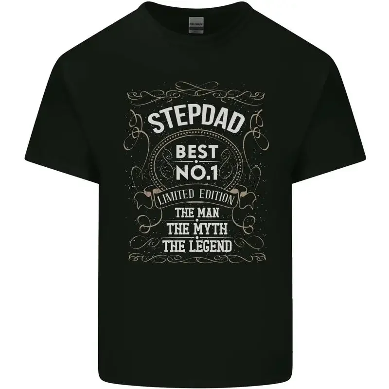 Vatertag Nein 1 Stepdad Schritt Dad Lustig Herren Baumwolle Maglietta Tee Top