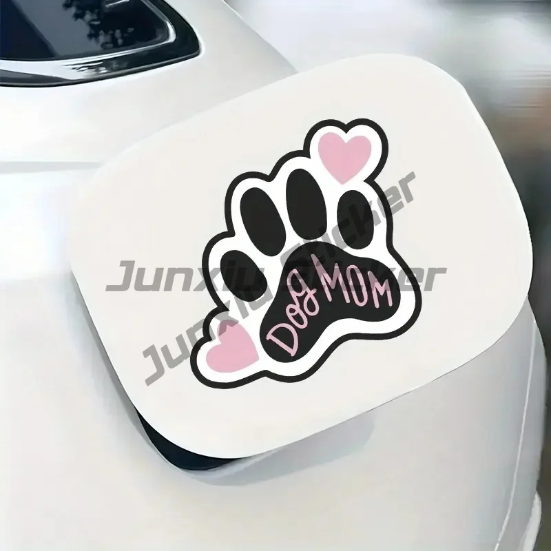 

Dog Mom Paw Print Self-Adhesive Vinyl Decal, Used for Car Windows, Bumper, Laptops, Waterproof Exterior Car Accessories