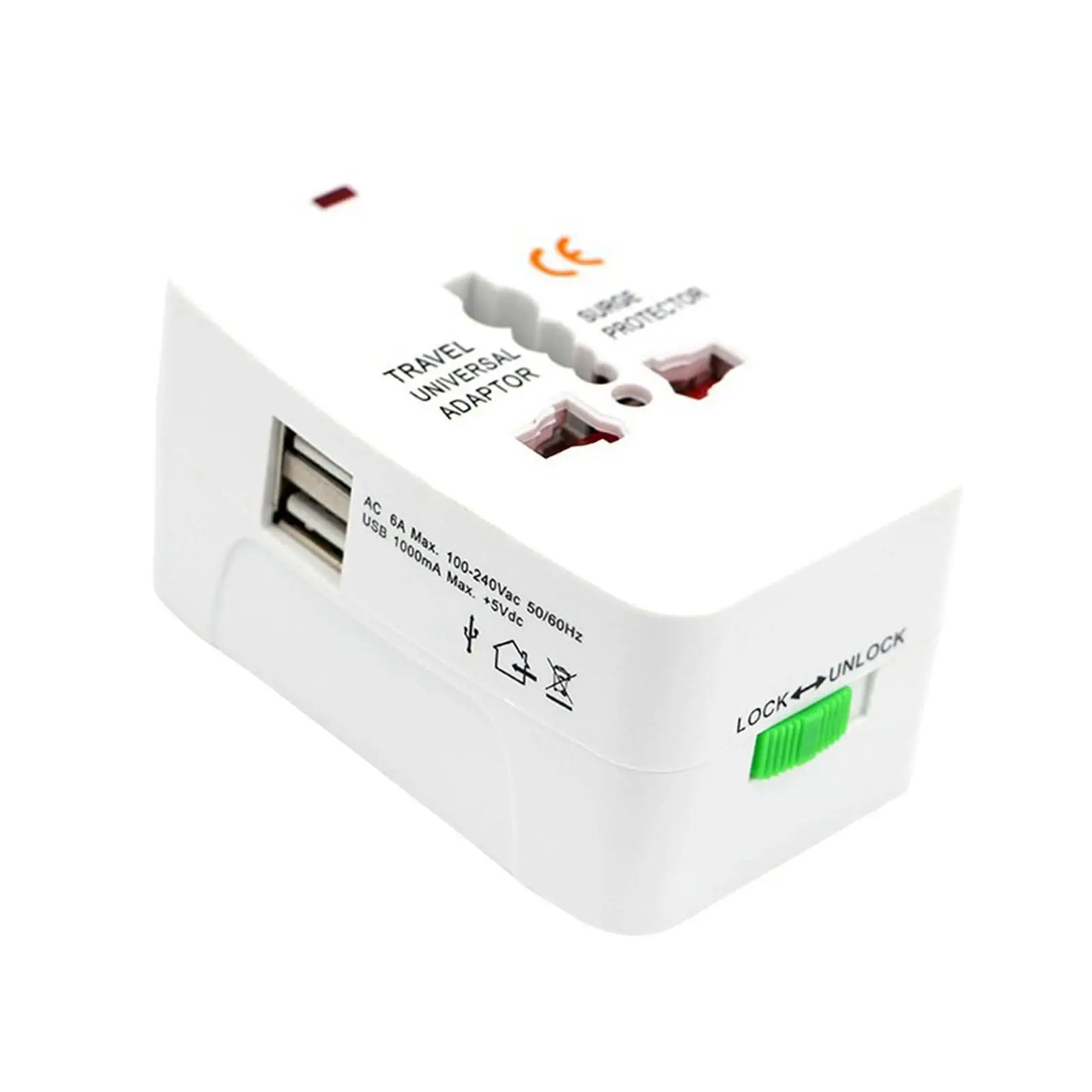 European Travel Plug Adapter Universal Power Adapter with USB Ports Compact Safety Features for Most Europe EU Journeys