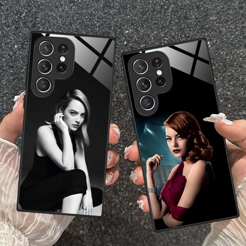 Emma Stone Phone Case for Samsung Galaxy S26 S25 S24 S23 S22 S21 S20 Note20 Plus FE Ultra Glass Protective Cover