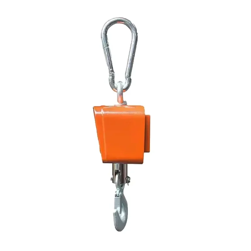 Heavy Duty 500kg 1000kg Electronic Crane Scale Digital Hanging Weighing Indicator with Rotatable Hook and Velcro Strap OEM