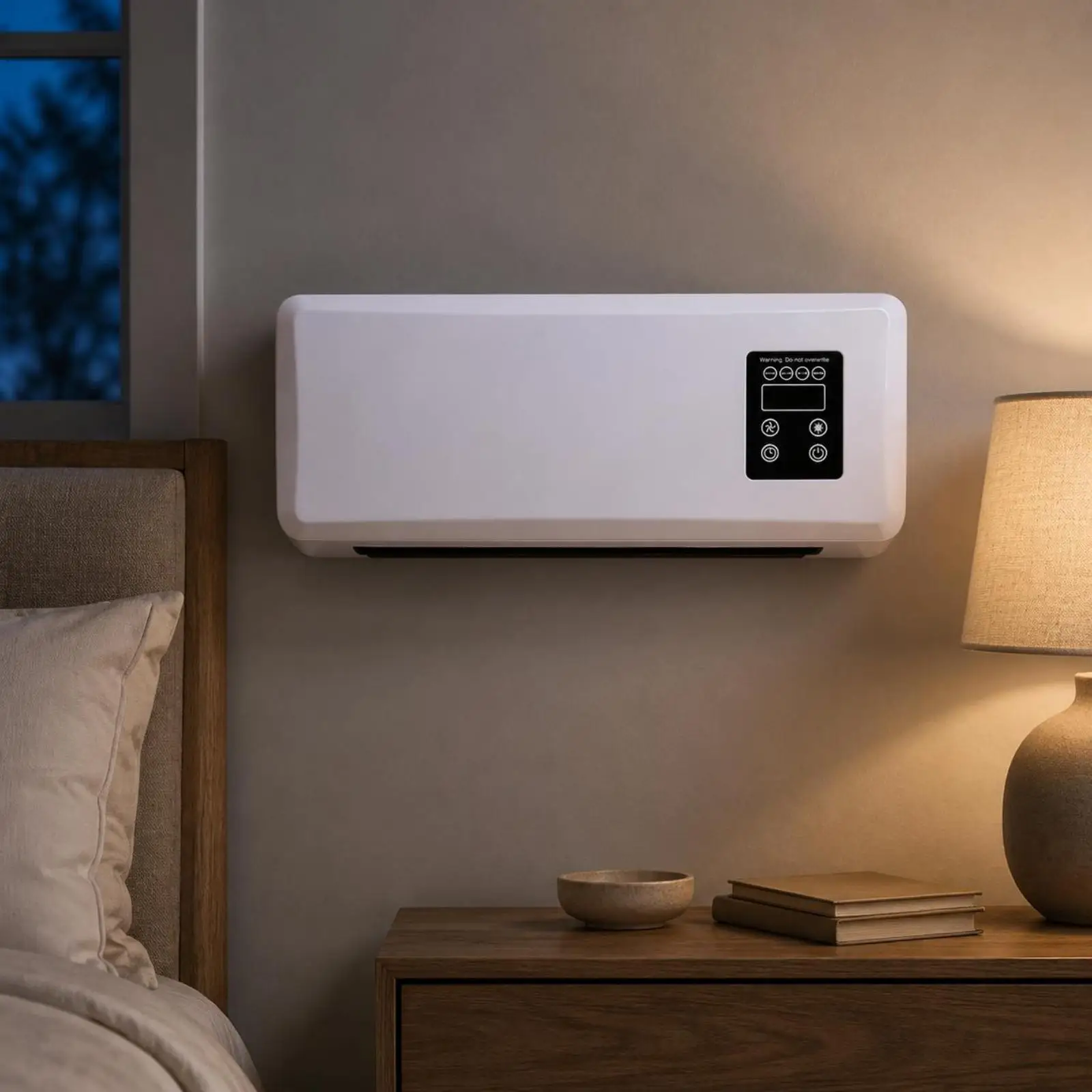 Wall Heater Rounded Corners Touch Control Heater Long Air Home Appliance Appliance