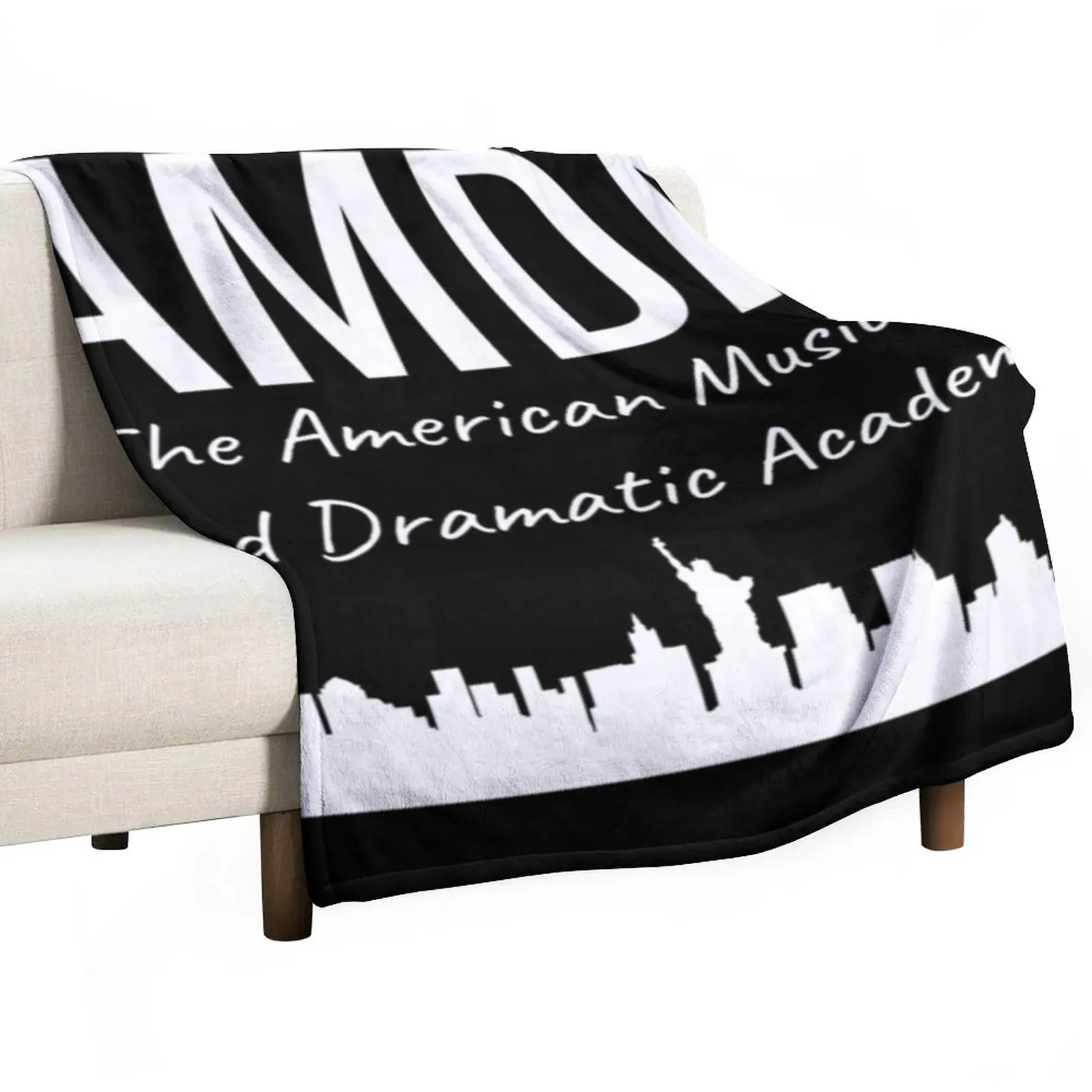 

AMDA NY Skyline (White Font) Throw Blanket throw blanket for sofa Beach Blanket Soft Plaid