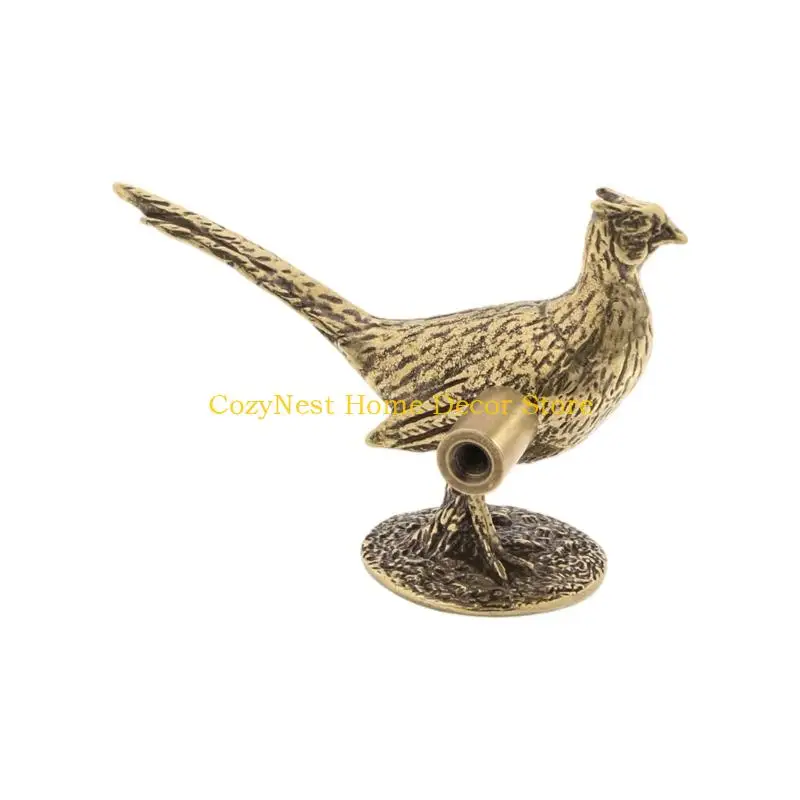 92MF Decorative Long Tailed Bird Handle Durability Brasses Wardrobe Hardware