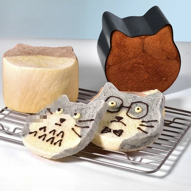 Cat Toast Moulds Home Irregular Bread Molds 138x138x100mm Dessert Baking Boxes Cute Bakeware General Tools for Bread and Cookies