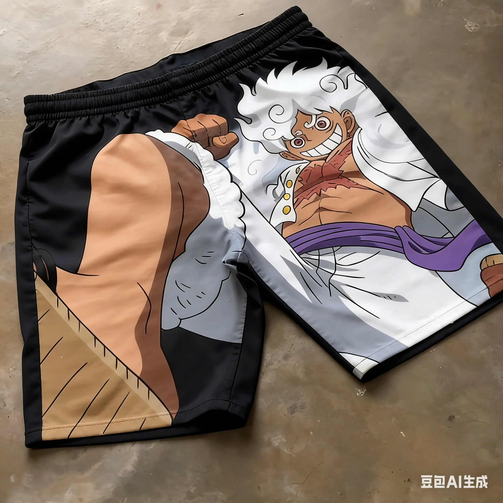 Adult and Children's One Piece Luffy Sun God Nika Form Gear 5 Awakened 3D Printed Shorts, Full of Personality and Unique Style!