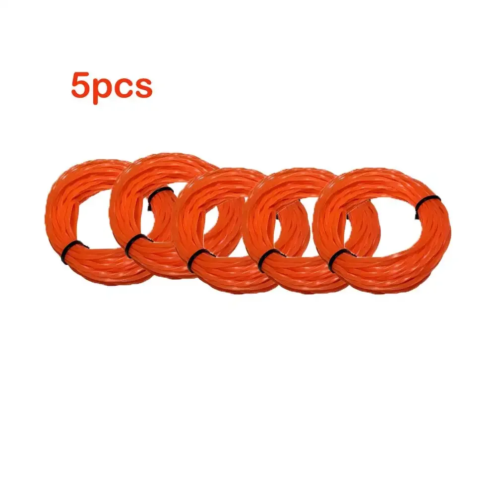 5pcs Orange For Nylon Trimmer Line Ego Grade 0.095 Inch Brushcutter Cord Strimmer Rope Lawn Mower Wire Garden Tools images - 6