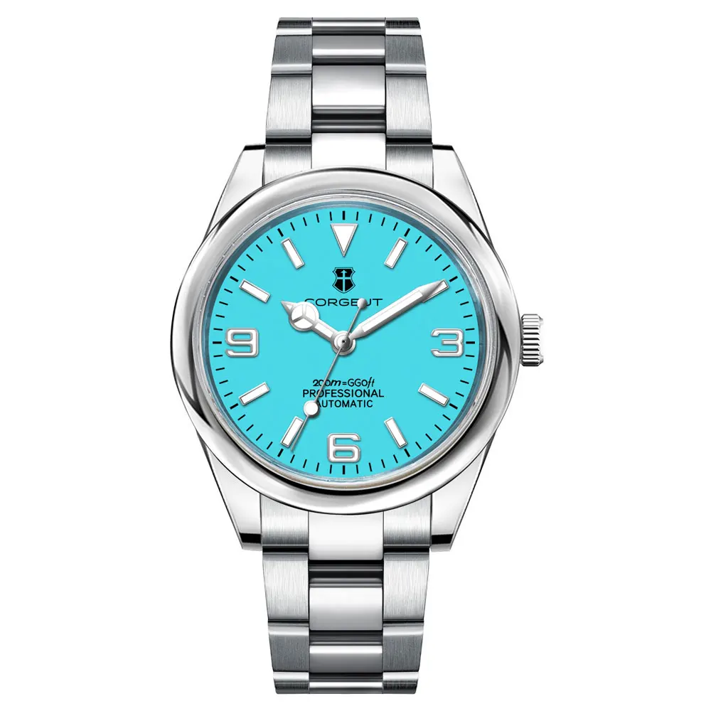 นาฬิกาข้อมือผู้ชาย Corgeut ขนาด 36 มม./39 มม. ใช้กลไก Miyota8215/NH35 กระจกแซฟไฟร์  โลโก้สั่งทำได้ นาฬิกาอัตโนมัติแบบกลไก  นาฬิกาผู้ชาย Reloj para hombre