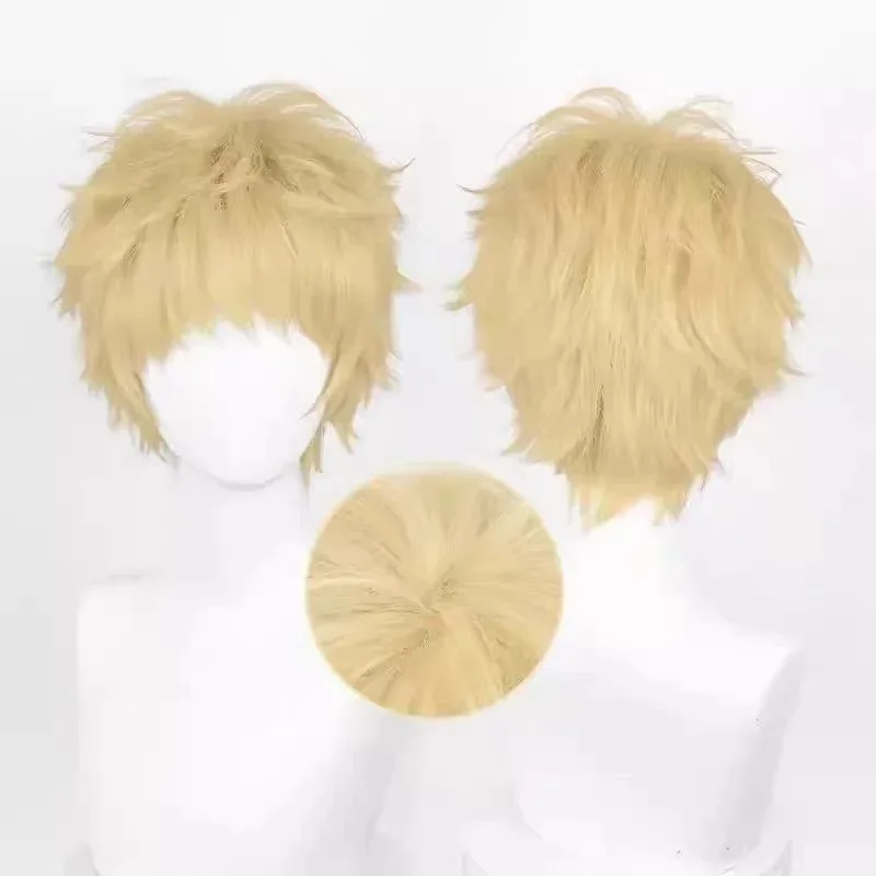 Peluca de Anime Haikyuu Kei Tsukishima, disfraz de voleibol, pelucas para fiesta de Halloween de alta calidad