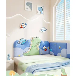 Cartoon Dinosaur Children's Room Headboard Panels Wall Stickers Мебель Для Спальни Девочки Cabecero Cama Pegatinas