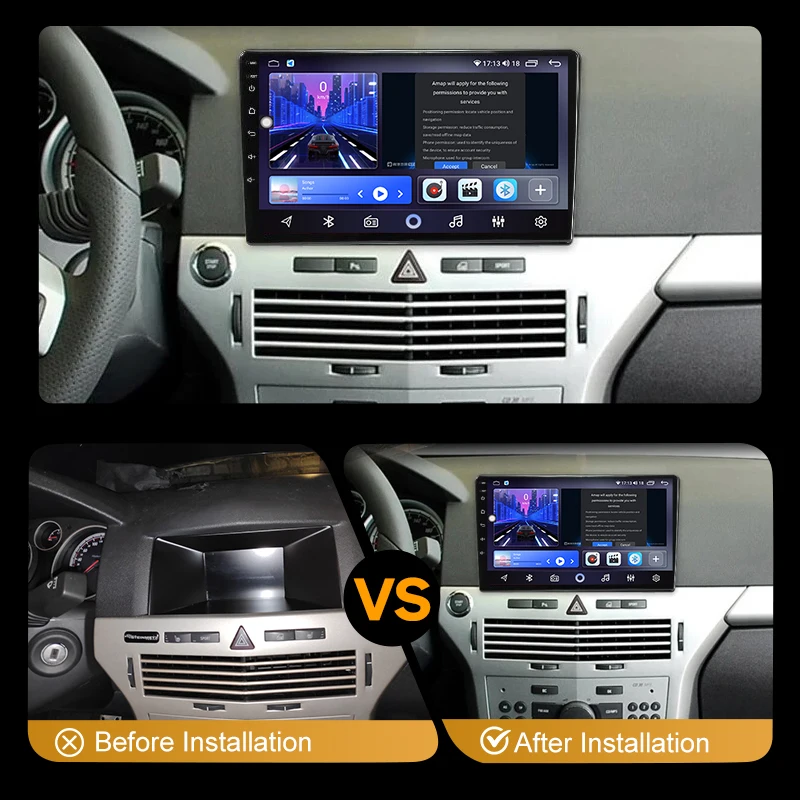 Car AutoRadio Multimedia For Opel Astra H 2004 - 2014 9 inch 2din Android 13.0 Video Player GPS Navigation 4G Carplay Head unit