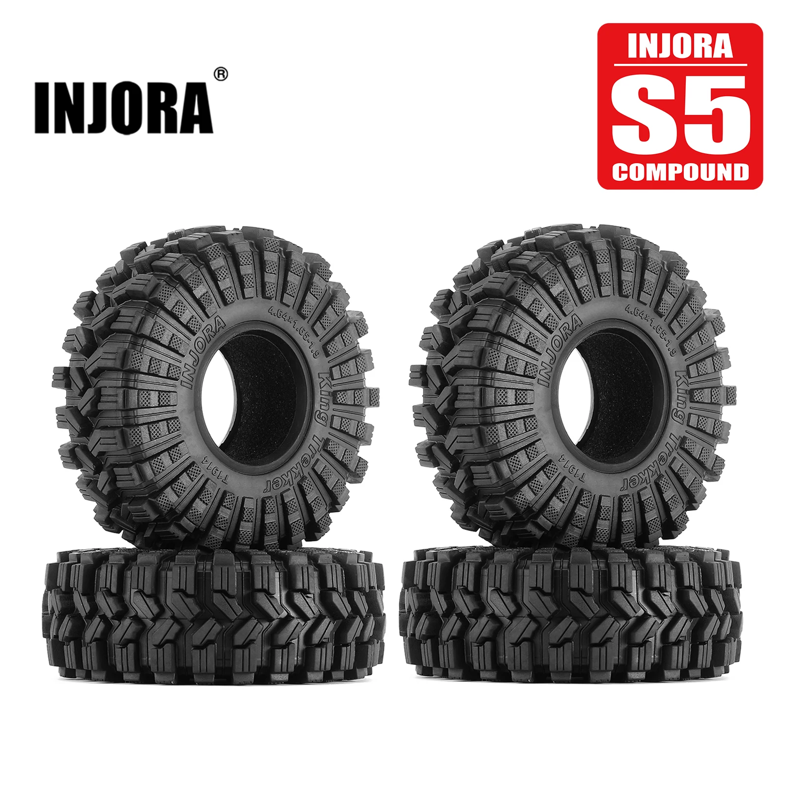 Opony terenowe INJORA King Trekker 1,9" do gąsienic 1/10 RC (118*42mm) (S5)
