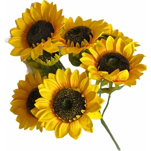 Artificial Gündöndü Pot Bundle Sunflower Artificial Flower-Artificial Bunch Of Flower