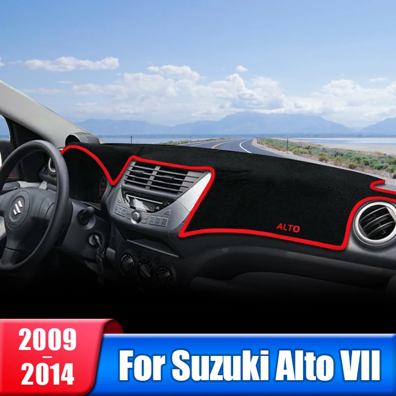 Car Dashboard Cover For Suzuki Alto VII 2009 2010 2011 2012 2013 2014 Instrument Desk Sun Shade Mat Dash Non-slip Accessories