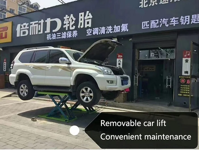 Removable Car Lift With Capacity 3000kg Portable Automatic Lifting Machine Small Scissor Lifting Platform