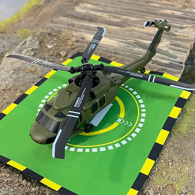 Wltoys K170 helikopter zdalnie sterowany UH-60L 4-kanałowe bezszczotkowe helikoptery z żyroskopem i światłem LED trwały samolot zabawka prezent